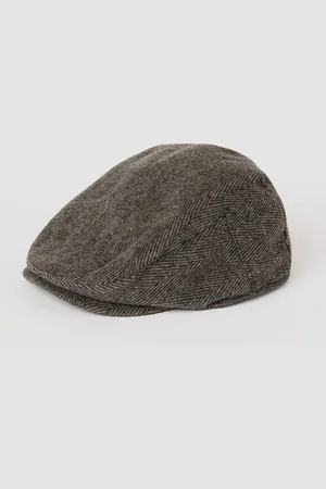 Burton Mens Brushed Herringbone Flat Cap