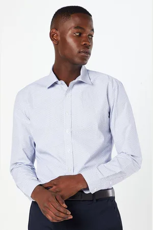 Burton Mens Micro Grid Pattern Slim Fit Shirt