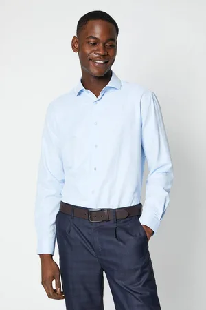 Burton Mens Long Sleeve Regular Fit Herringbone Shirt