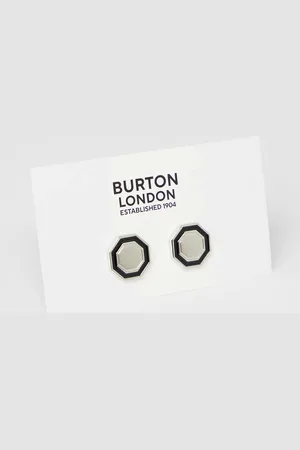 Burton Mens And Black Hexagon Cufflinks