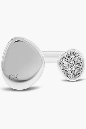 Calvin Klein Organic Shape Crystal Open Ring