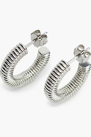 Calvin Klein Textured Hoop Earrings