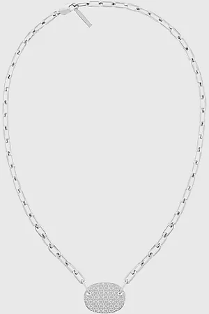 Calvin Klein Oval Pendant Monogram Necklace