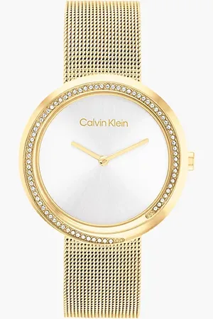 Calvin Klein Crystal Twisted Bezel Watch