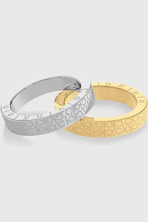 Calvin Klein Minimalistic Monogram Rings Set