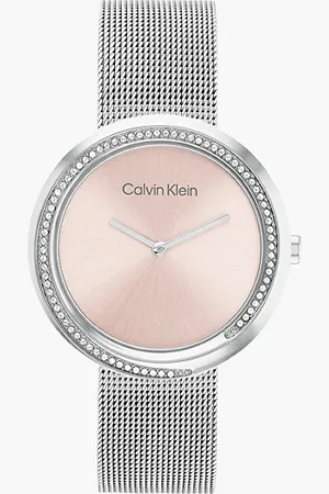 Calvin Klein Crystal Twisted Bezel Watch