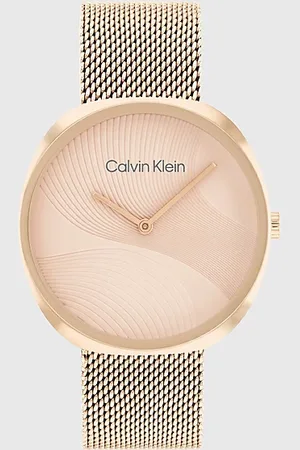 Calvin Klein Embossed Dial Mesh Bracelet Watch