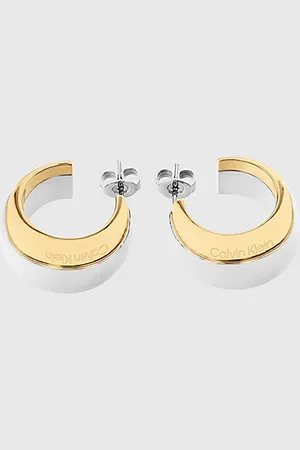 Calvin Klein Two-Tone Hoop Earrings
