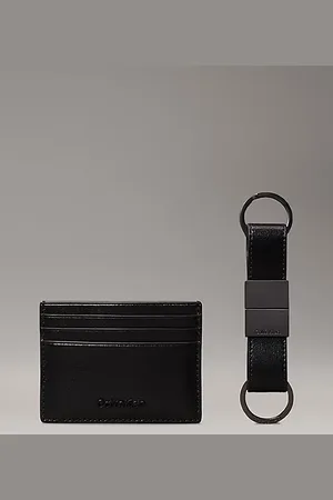 Calvin Klein Leather Cardholder and Keyfob Gift Set