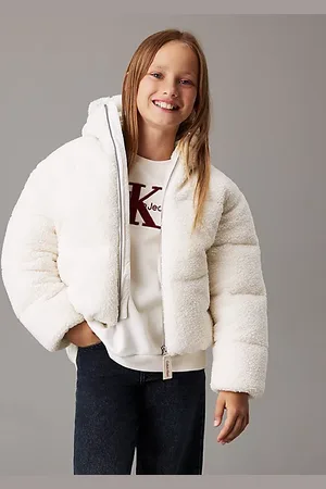 Calvin Klein Cropped Teddy Puffer Jacket