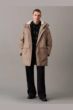 Calvin Klein Cotton Nylon Padded Parka Coat