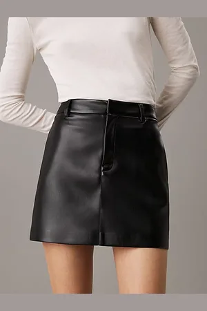 Calvin Klein Faux Leather Mini Skirt