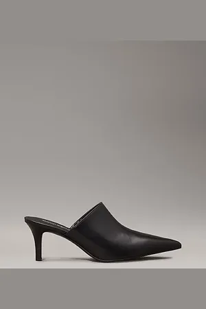 Calvin Klein Leather Stiletto Mules