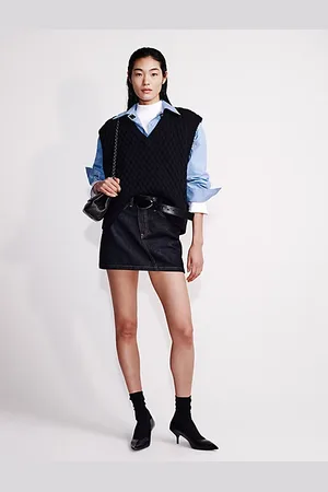 Calvin Klein Poplin Woven Cropped Button-Down Shirt