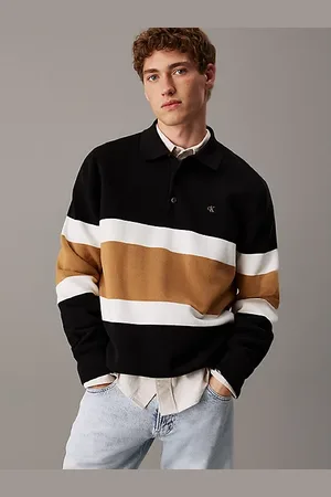Calvin Klein Half Milano Stripe Polo Shirt
