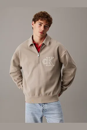 Calvin Klein Double Rib Logo Zip Polo Shirt