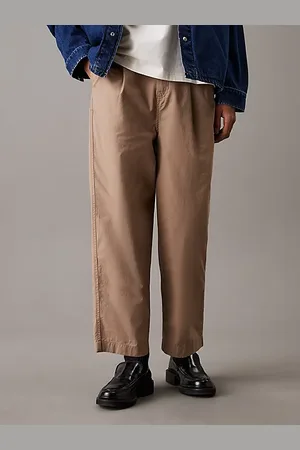 Calvin Klein Relaxed Cropped Cotton Trousers