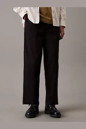Calvin Klein Relaxed Cropped Cotton Trousers