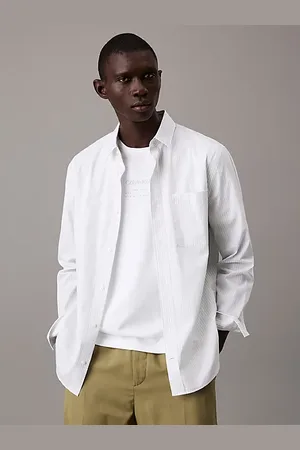 Calvin Klein Poplin Stretch Striped Shirt