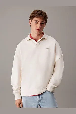 Calvin Klein Cotton Terry Polo Sweatshirt