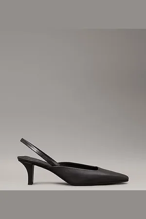 Calvin Klein Leather Slingback Mule Pumps