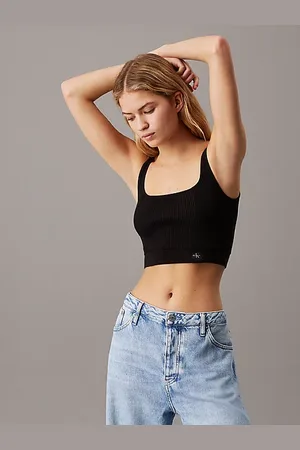 Calvin Klein Ribbed Cotton Bralette Top