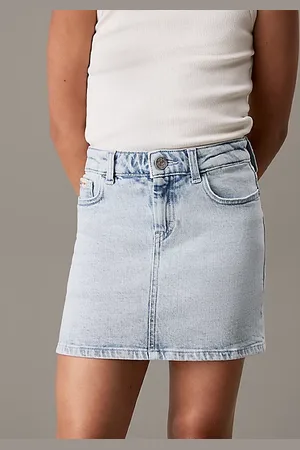 Calvin Klein Flared Denim Mini Skirt
