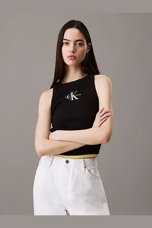 Calvin Klein Slim Ribbed Monogram Tank Top
