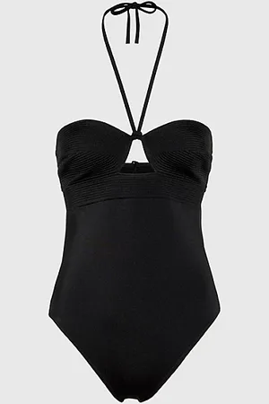 Calvin Klein Halter Neck Swimsuit - Structured