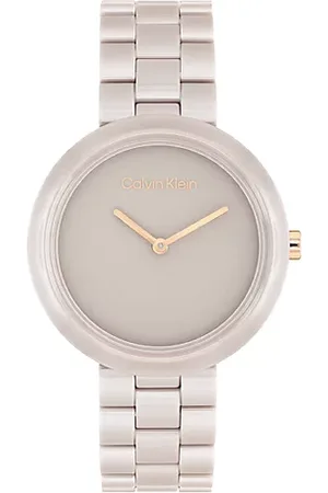 Calvin Klein Sand Ceramic Minimalist Watch