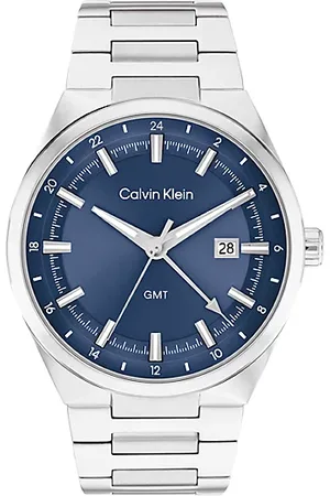 Calvin Klein Stainless Steel Blue Dial GMT Watch