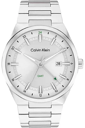 Calvin Klein Stainless Steel Grey Dial GMT Watch