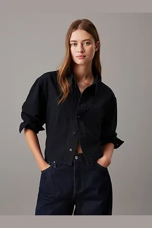 Calvin Klein Cropped Denim Dad Shirt