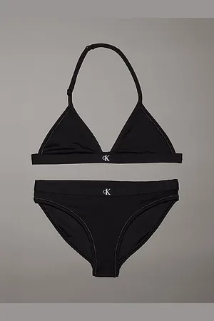 Calvin Klein Girls Triangle Bikini Set - CK Monogram