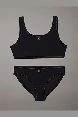 Calvin Klein Girls Bralette Bikini Set - CK Monogram