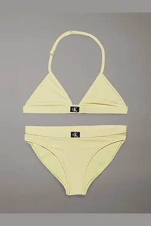 Calvin Klein Girls Triangle Bikini Set - CK Monogram