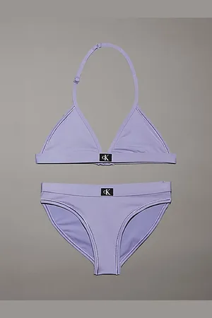 Calvin Klein Girls Triangle Bikini Set - CK Monogram