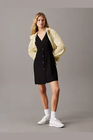 Calvin Klein Soft Crepe Button-Through Dress
