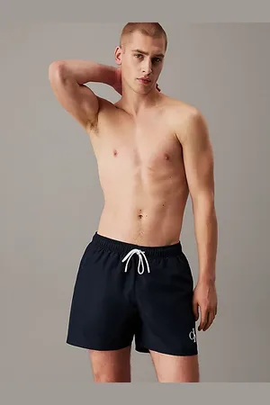 Calvin Klein Medium Drawstring Swim Shorts - CK Monogram