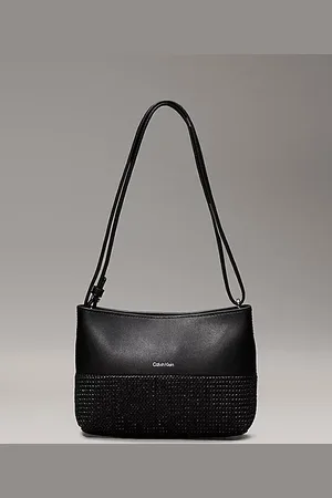 Calvin Klein Convertible Raffia Shoulder Bag
