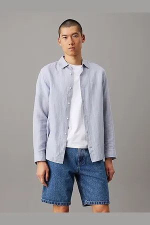 Calvin Klein Linen Cotton Striped Shirt