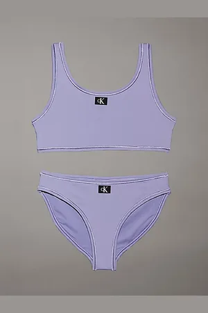 Calvin Klein Girls Bralette Bikini Set - CK Monogram