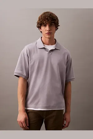 Calvin Klein Relaxed Ribbed Cotton Polo Shirt