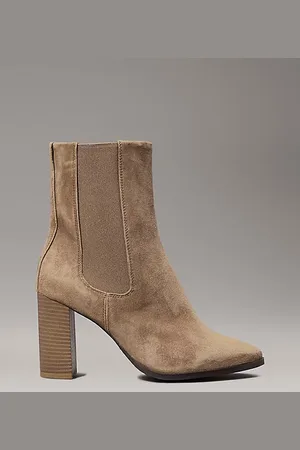 Calvin Klein Suede Heeled Chelsea Boots