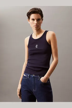 Calvin Klein Ribbed Cotton Logo Tank Top