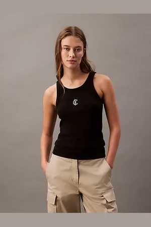 Calvin Klein Ribbed Cotton Logo Tank Top