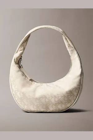 Calvin Klein Logo Jacquard Hobo Bag