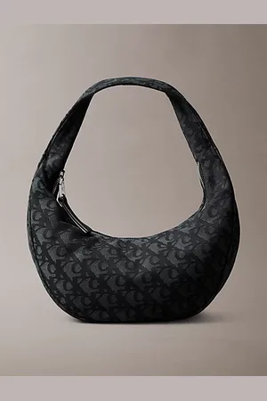 Calvin Klein Logo Jacquard Hobo Bag