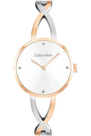 Calvin Klein Two Tone Plated Steel Bracelet Watch