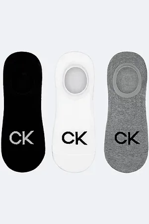 Calvin Klein 3 Pack Soft Combed Cotton Invisible Socks